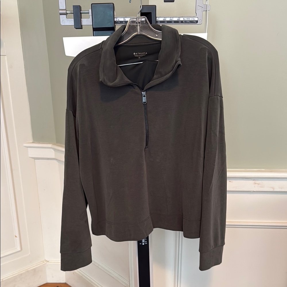 Athleta Women's Charcoal Half-Zip Sweatshirt